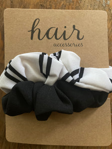Scunci Black & White Hair Scrunchies
