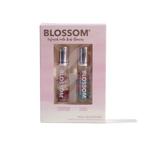 Blossom Roll-on Lip Goss 2 pack Gift Set - Strawberry Shortcake & Sugar Cookie