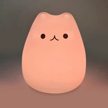 Load image into Gallery viewer, Soft Mushy Color Changing Cat Lamp Night Light

