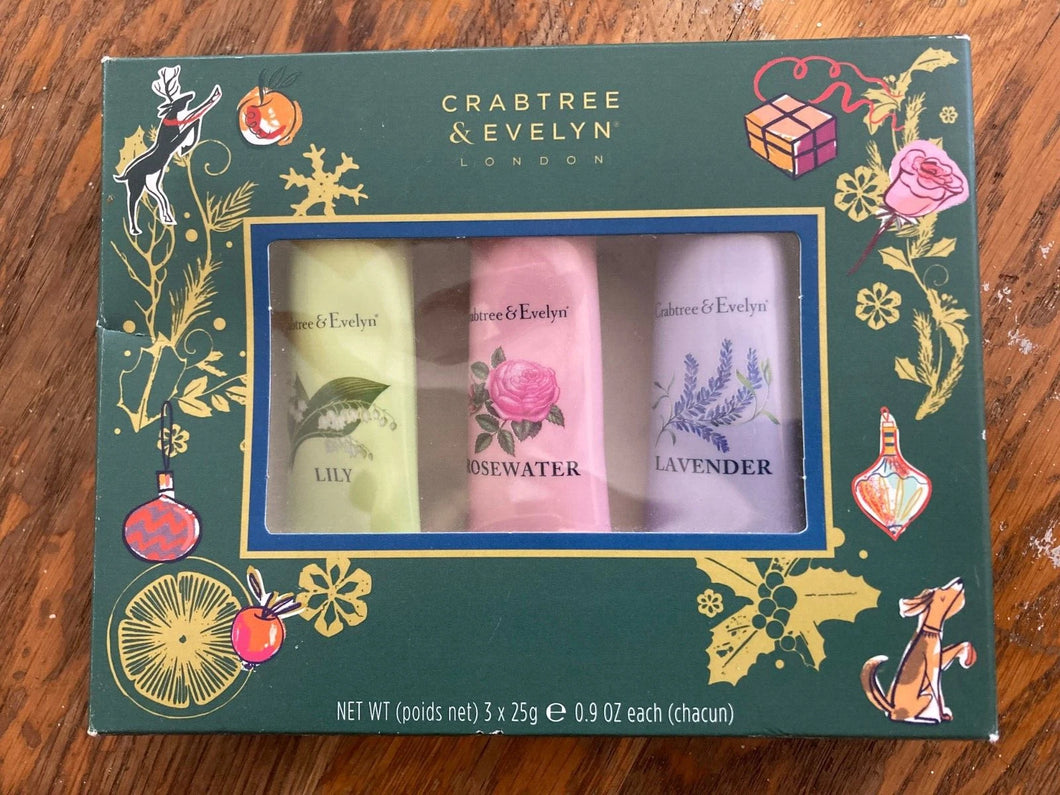 Crabtree & Evelyn Hand Therapy 3 piece Gift set - Lily, Rosewater & Lavender