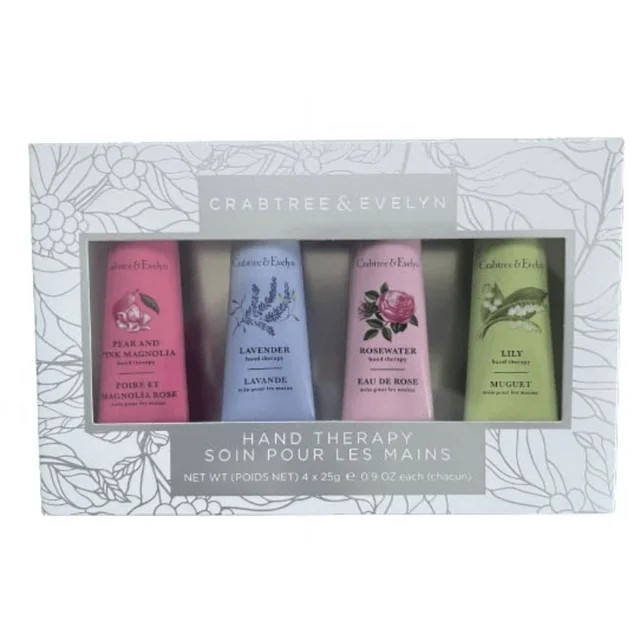 Crabtree & Evelyn Hand Therapy 4 piece Gift set - Lily, Rosewater, Lavender, Pear & Pink Magnolia