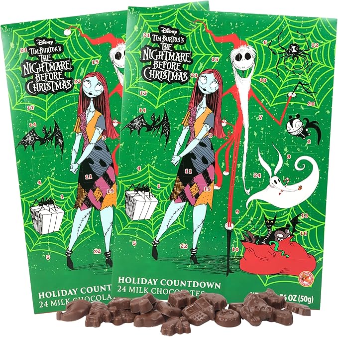 2025 Nightmare Before Christmas Advent Calendar Countdown to Christmas Calendar w/ 24 Milk Chocolates