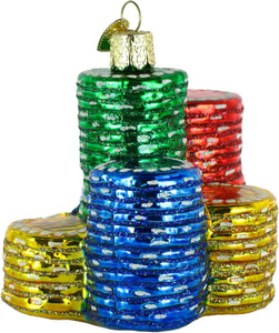 Old World Christmas Poker Chips Ornament