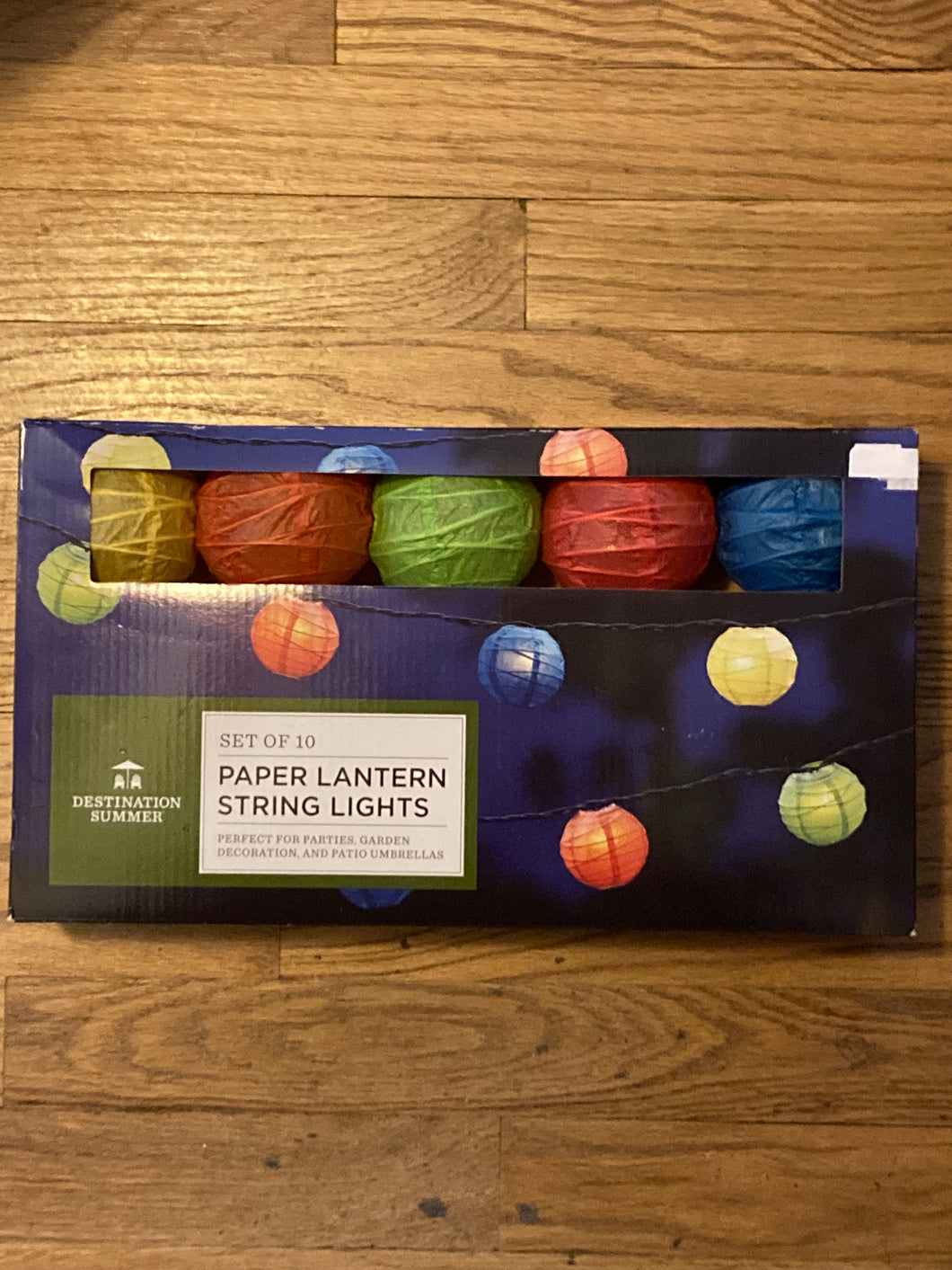 Paper Lantern String Lights Set includes 10 multi color Lights
