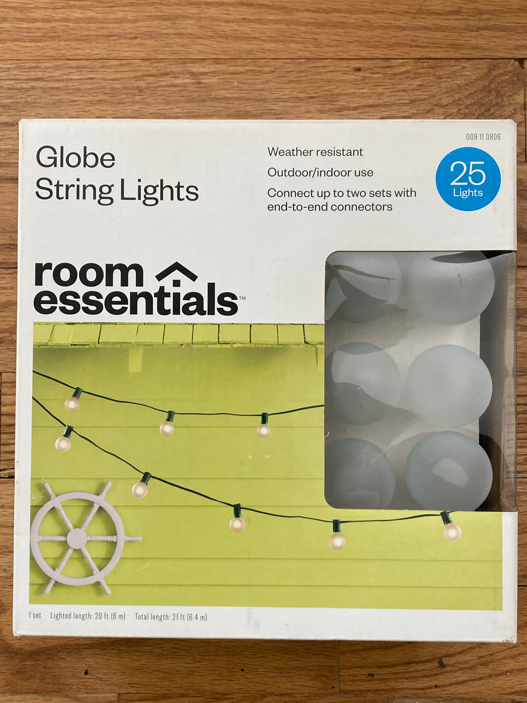 Room Essentials Frosted Globe String Lights - 25 lights