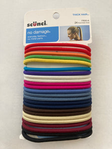 Scunci No Damage 24 Piece Hair Ties for Thick Hair #17830-A