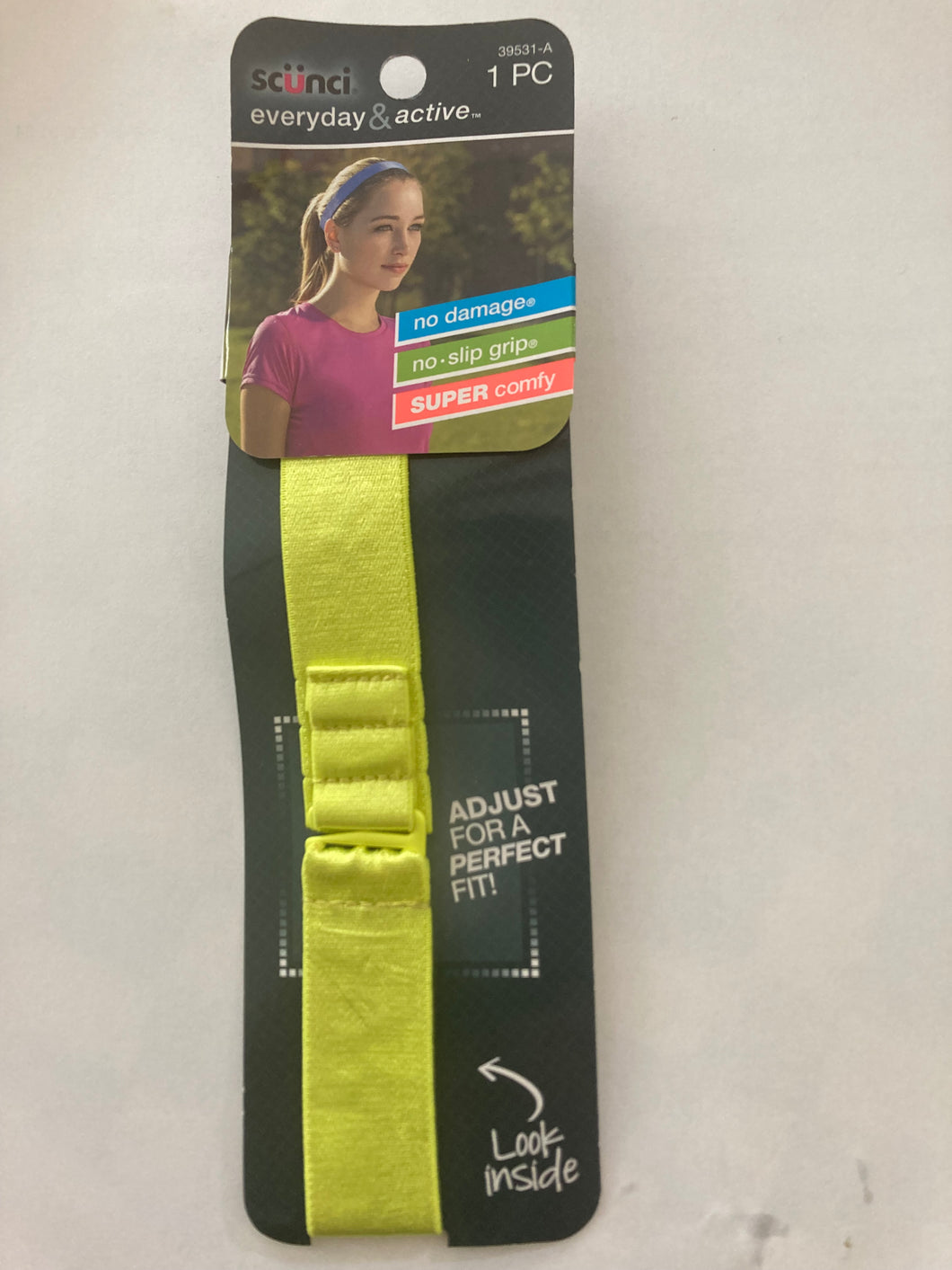 Scunci Adjustable Everyday Active No-Slip Grip Headband