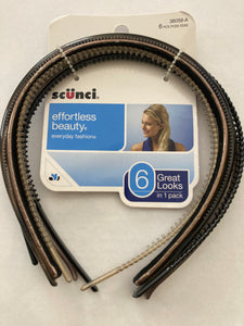 Scunci Effortless Beauty 6 piece Headband Set #38059-A