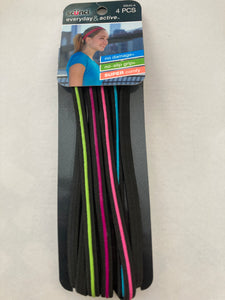 Scunci Everday & Active 4 piece No Damage No-Slip Grip Headbands