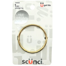 Load image into Gallery viewer, Scunci - Jean Wire Gold Wire Circle Barrette
