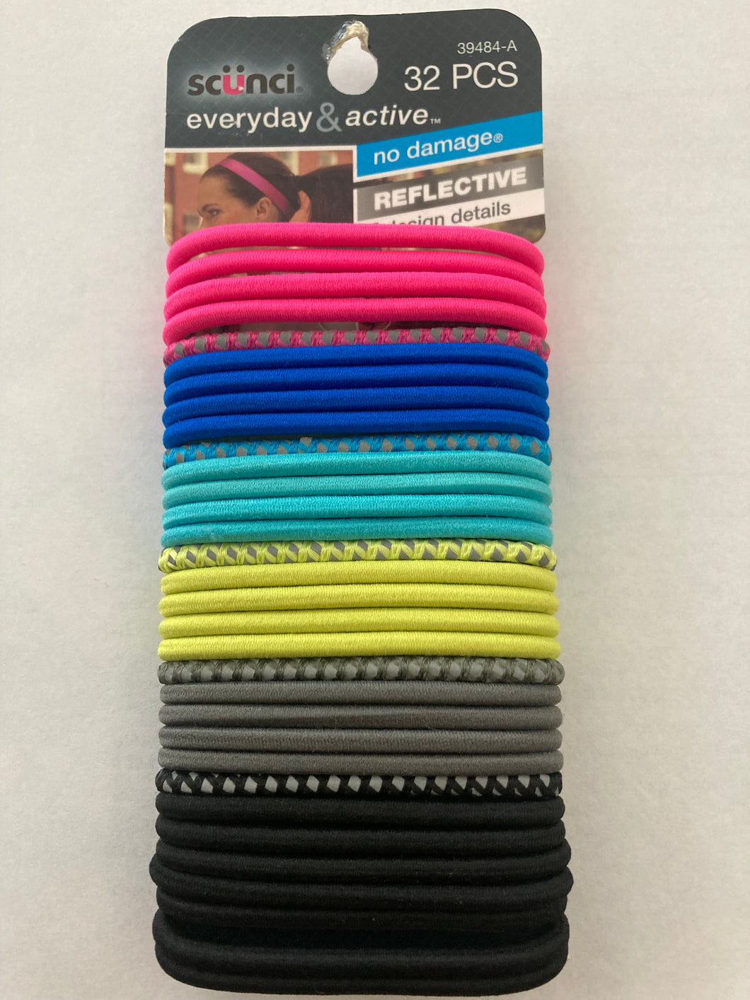 Scunci Everday & Active 32 Piece Hair Ties - Reflective Design Details