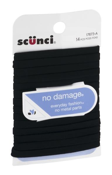 Scunci Everyday Fashion No Damage Hair Ties Hair Elastics 14 pack #17673-A