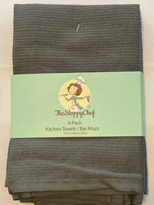 The Sloppy Chef 4 pack Kitchen Towels / Bar Mops