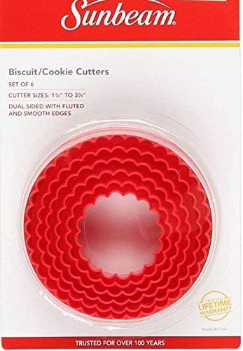 Sunbeam Biscuit/Cookie Cutters 6 piece Set