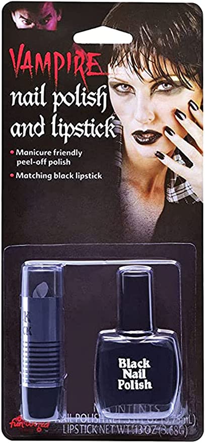 Fun World Vampire Nail Polish and Lipstick